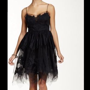 NWT Free People Mini Gossamer black tulle dress